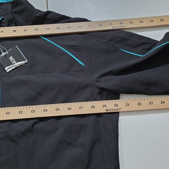 Second Skin Active Shirt Womens M Black Hydrashield Cycling Running SS Full Zip - Picture 5 of 14